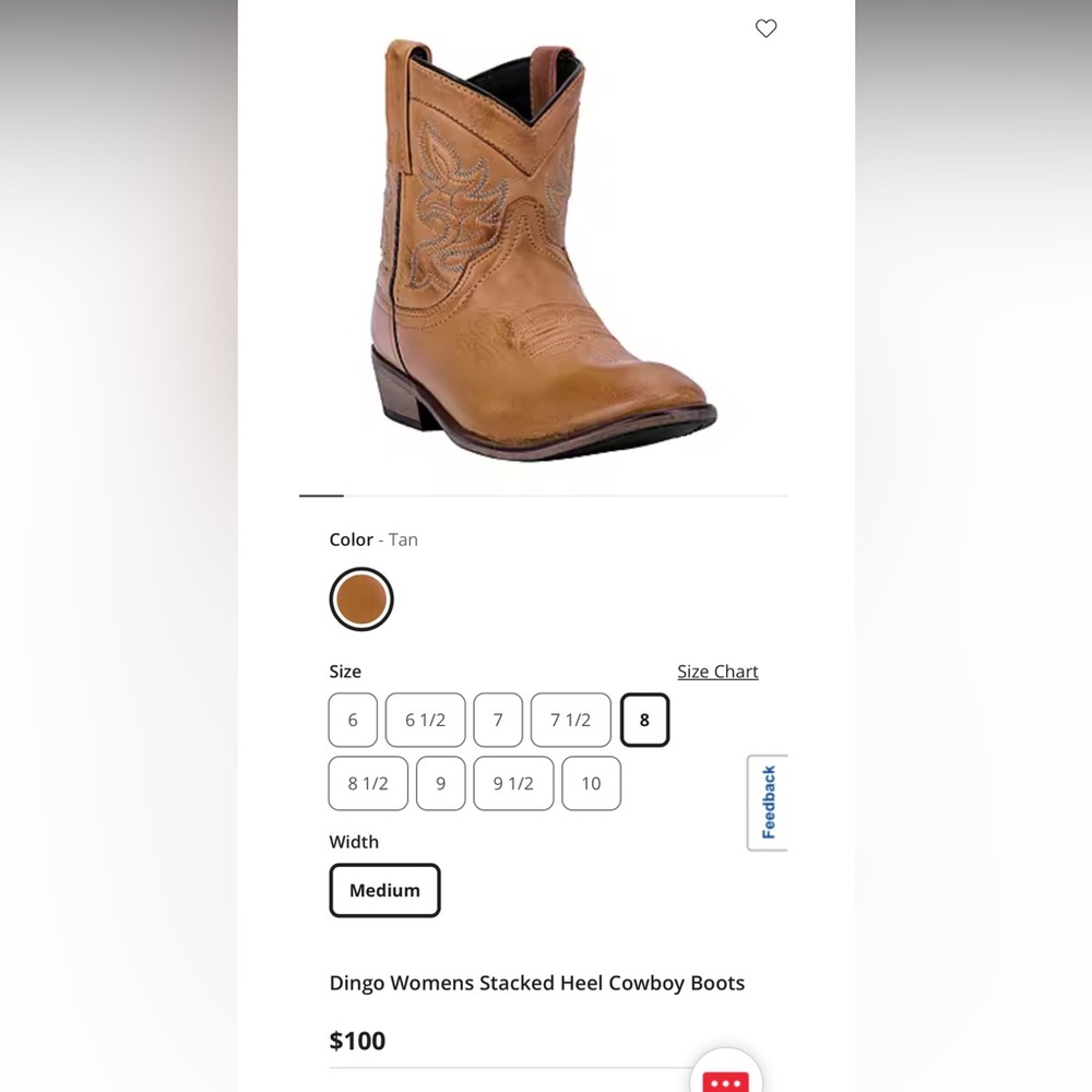 Dingo Woman’s Stacked Heel Cowboy Boot